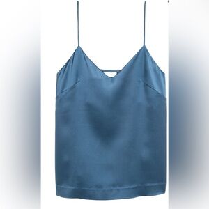 H&M Blue Satin Camisole